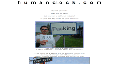 Desktop Screenshot of humancock.com